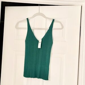 Anthropologie Green Tank Sweater